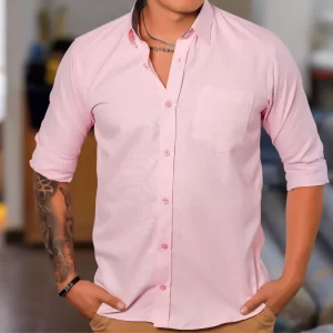Camisa Oxford Rosa