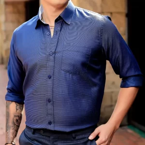 Camisa Oxford Azul Rey