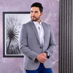 Blazer Gris Cuadros